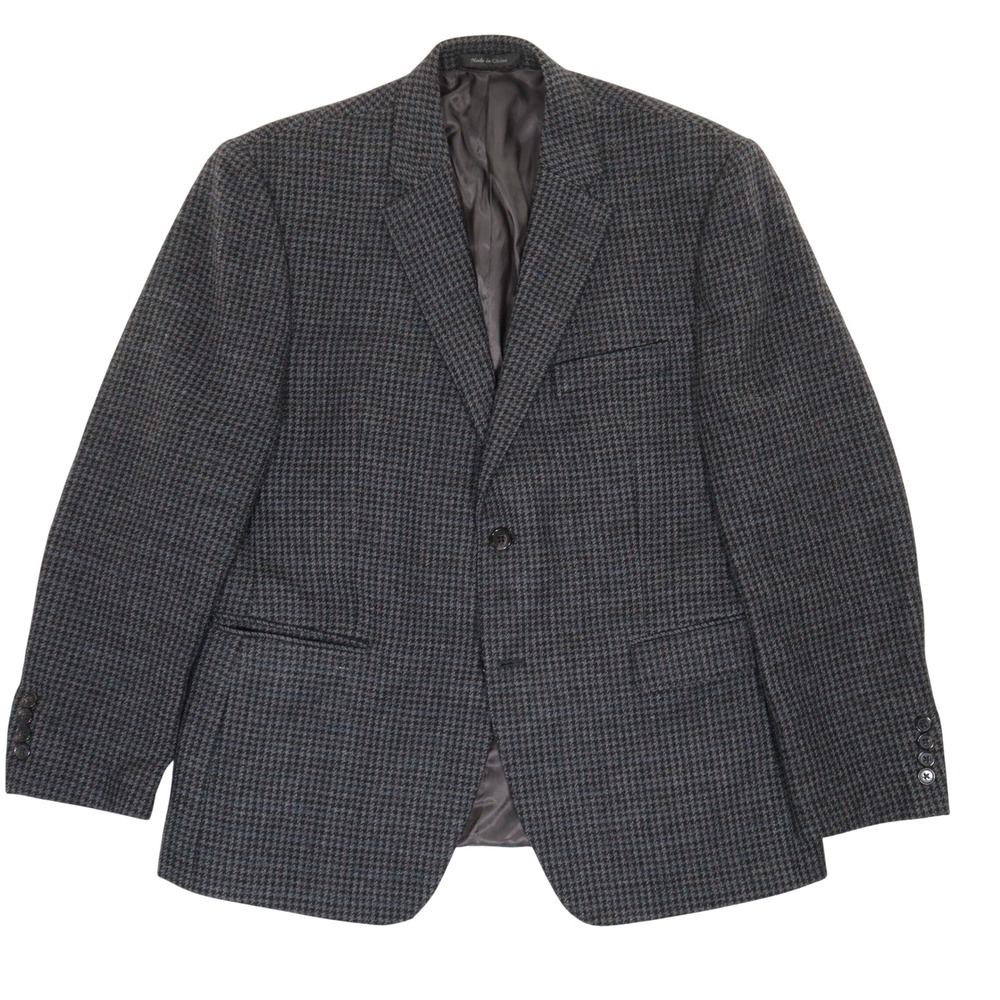 Lauren Ralph Lauren Sport Coat Men 42S Slim Fit Houndstooth Tweed Grey Wool